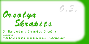 orsolya skrapits business card